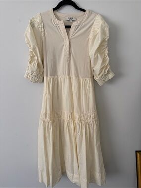 Sea New York Cream Button-Front Top Dress